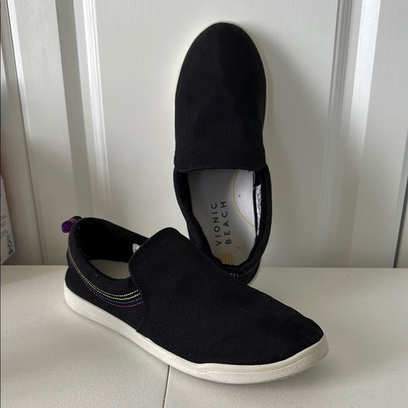 Vionic Shoes - *WOMEN’S VIONIC BEACH MARSHALL BLACK SLIP ON FLATS (as 8)